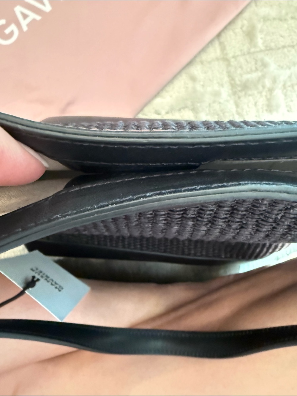 Mansur Gavriel Black Woven Tote with Leather Trim NWT - Picture 5 of 8